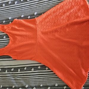 Vibrant Orange Sleeveless Dress